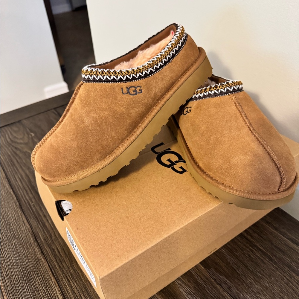 Women’s UGG Chestnut Suede Slip-Ons